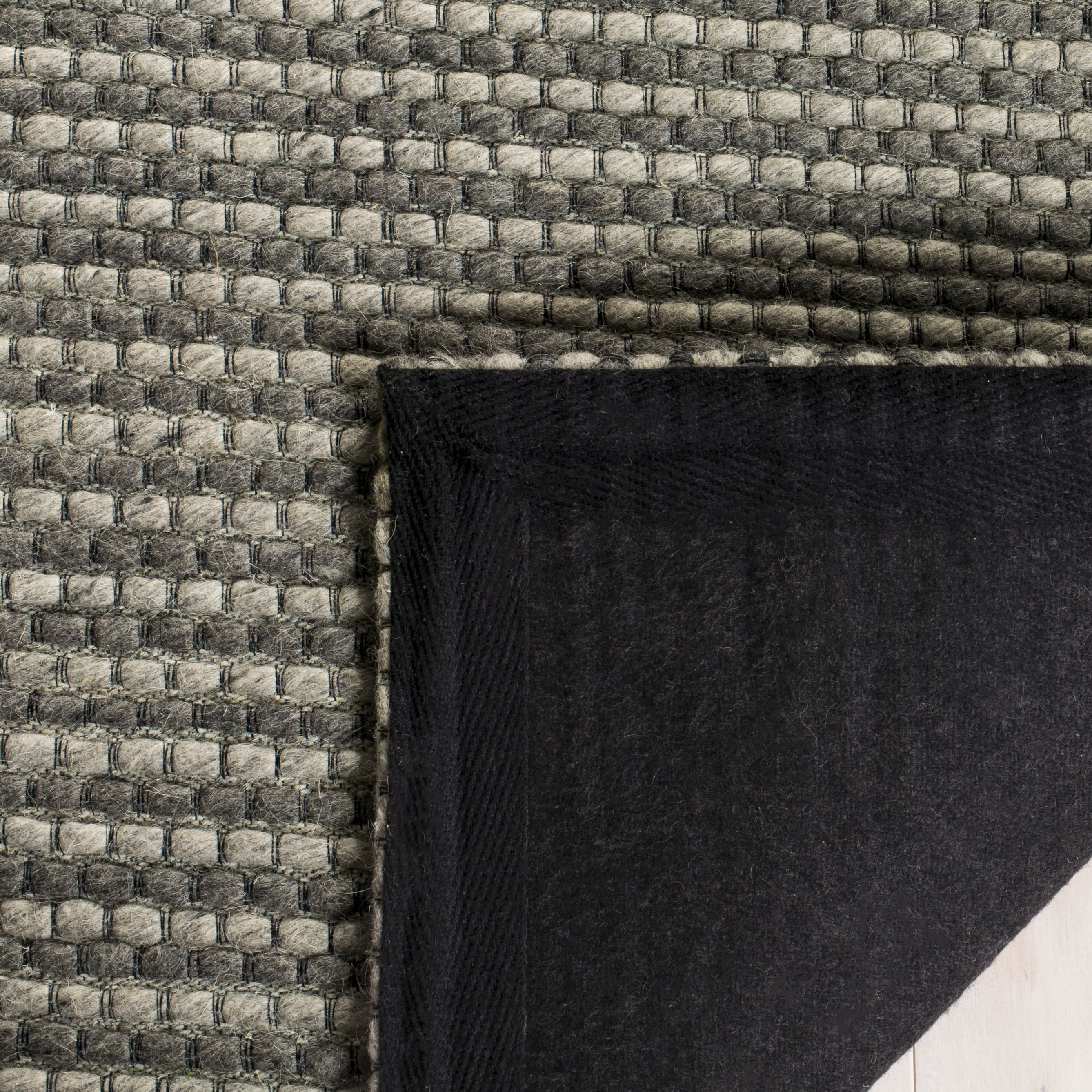 SAFAVIEH Natura Corine Geometric Area Rug, Dark Grey, 6' x 6' Square