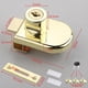 thumbnail image 2 of Elegant Gold Glass Door Lock Latch with Keys for Display Case Wine Cellar, 2 of 10