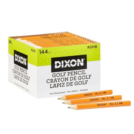 Dixon Golf/Compass Pencils, 3.5", Box of 144
