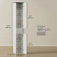 thumbnail image 3 of HOMCOM 71" Tall Bathroom Cabinet with Drawer, Slim Bathroom Storage Cabinet, 3 of 10