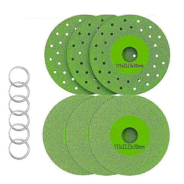 6 Pack 4.5 Inch (115mm) Diamond Grit Rock Slab Grinding Disc for Cutting and Grinding of Ceramics, T
