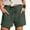 Army Green, variant on Tiqkatyck Womens shorts Clearance, Women Summer Fashion High Waisted Straight Leg Casual Shorts with Drawstring Shorts with Pockets Elastic Band Leisure Shorts for Women Army Green L