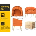 thumbnail image 2 of SEYNAR Oversized Glam Velvet Pumpkin Barrel Accent Chair,Modern Upholstered Cream Side Sofa Armchair for Living Room,Vanity(Orange), 2 of 13