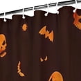 thumbnail image 3 of Glowing Halloween Icons Pattern Shower Curtain 36"x72" ,Bathroom Decorative Shower Curtains Set with 12 Hooks,Modern Waterproof Washable Shower Curtain, 3 of 6