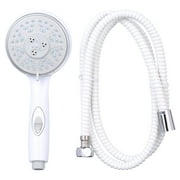 Camco RV Shower Head Kit with on/off Switch and 60-Inch Flexible Hose, White (43714)