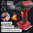 thumbnail image 3 of Ventilador de chorro mini, soplador de aire inalámbrico 130000 RPM, comp. con bat. Einhell 18V, control 4 vel., para limpiar polvo del auto, hojas de BBQ al aire libre y pelo de mascota del sofá, 3 of 10