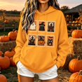 thumbnail image 2 of ThriftyPlait Halloween Graphic Hoodie for Women Long Sleeve Loose Fit Top for Holiday Casual Fall Pullover Sweatshirt with Front Pocket, 2 of 6