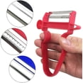 thumbnail image 2 of Trio Peelers with Crinkle Wavy Chopper, FineGood 3 Vegetable Potato Peeler with Stainless Blade, 2 of 5