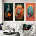 thumbnail image 1 of Designart "Nature Photography Blue Kingfisher" Animals Bird Framed Wall Art Set Of 3 - Blue Bird Frame Canvas Set For Living Room Decor, 1 of 6