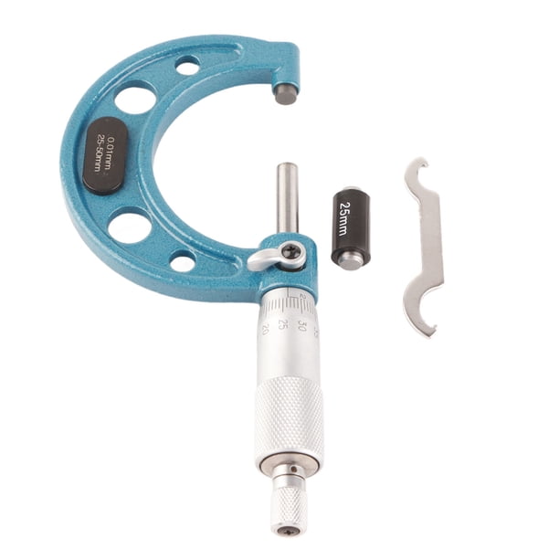 Micrómetro exterior con llave, Micrómetro exterior Micrómetro de espesor de acero inoxidable Herramienta de medición de espesor Respuesta rápida NikouMX herramienta