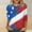 Blue, variant on Cavosen 4th of July Tops for Women Independence Day 3/4 Sleeve Crew Neck T Shirts American Flag Graphic Shirts Lady XL 4th of July Casual Shirts Red White and Blue Tunic Tees Patriotic Clothes