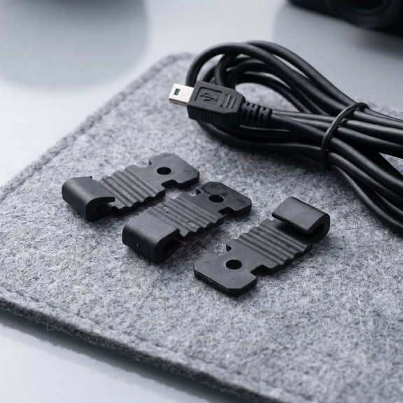 LOLIPPYY 10Pcs Rearview Mirror Camera Mount Clips for Dash Cam Easy Installation Black