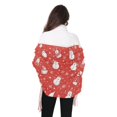 thumbnail image 4 of FORMRS Womens Scarf Winter Soft Long Big Warm Shawls Wrap Tassel Scarves, Red Snowman, 4 of 9