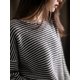 thumbnail image 3 of Suéter de cachemira de otoño e invierno para mujer, jersey de manga larga con rayas blancas y negras y cuello redondo, jersey de moda casual para mujer, jersey de mujer au, 3 of 5