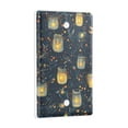 thumbnail image 2 of Yayeee Blank Wall Plate Cover 1-Gang 4.5"x2.7" Home Unused Decorative Outlet, Orange Fireflies Pattern, 2 of 7