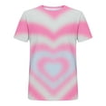 thumbnail image 5 of EchfiProm Valentine Day Shirts for Women Valentine Graphic Tee Tie Dye Heart Basic Short Sleeve Hot Pink Cute Ladies Tops, 5 of 5