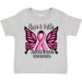 thumbnail image 3 of Inktastic Breast Cancer Awareness Hope and Faith with Butterfly Ribbon Girls Toddler T-Shirt, 3 of 5
