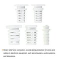 thumbnail image 4 of 36pcs Strain Relief Cord Connector Assortment Cable Bushing Boot Sleeve for Electric Cable Cord Insulation, White, 4 of 5