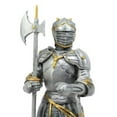 thumbnail image 6 of Silver & Gold Italian Knight Figurine 9"H Medieval Suit Of Armor Battle Axeman, 6 of 7