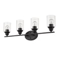 thumbnail image 1 of homeroots lighting 398782 Gemma 4-Light Matte Black Vanity, 1 of 1
