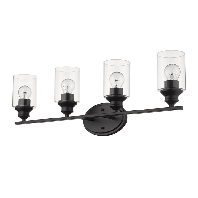 homeroots lighting 398782 Gemma 4-Light Matte Black Vanity