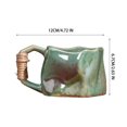 thumbnail image 6 of Xqxayjr under $5 4Pcs Ceramic Coffee Mug, Pottery Kiln Fired Special Shaped Mug,Handmade Irregular Nordic Style Coffee Cup,Rough Ceramic Tea Cup with Unique Glaze, 6 of 9
