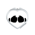 thumbnail image 1 of Fist Gesture Outline Pattern Heart Mirror Travel Magnification Portable Handheld Pocket Makeup, 1 of 3