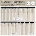 thumbnail image 4 of Cortinas plisadas de lino semitransparente de 230 cm de largo, color beige, 2 paneles, 4 of 7