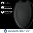 thumbnail image 2 of Asiento de inodoro Bemis Slow Close de plástico negro alargado, 2 of 6