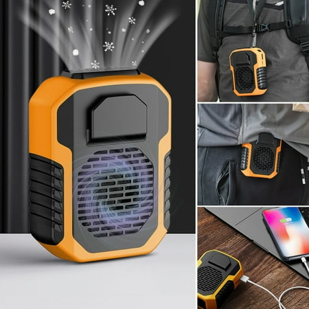 

Portable Waist Clip Fan on Neck Handing free Cooling Fan with USB Rechargeable Power Bank