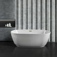 thumbnail image 2 of 59" Streamline N560BBR Soaking Freestanding Tub and Tray With Internal Drain in Brushed Brass, 2 of 7
