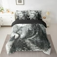 thumbnail image 2 of jejeloiu Black Castle Bedding Comforter Set 7-Piece,Moon Bats Witch King Bedding Sets,Spooky Halloween Bed Sheets For Child,Luxury Bedroom Decor Reversible, 2 of 8