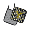 thumbnail image 2 of Carolines Treasures CJ1074-YPTHD Letter Y Football Blue and Gold Pair of Pot Holders, 7.5HX7.5W, multicolor, 2 of 2