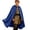 Blue, variant on Odeerbi Kids Boys Girls Halloween Long Hooded Cape Cloak Solid Color Robe for Party Witch Dress Up