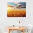 thumbnail image 2 of Shiartex Fall Decor Sunset Wheat Field Canvas Wall Art Picture 20x16in for Living Room Bedroom for Home Office Decor 20x16in, 2 of 3