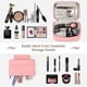 thumbnail image 2 of Makeup Bag Waterproof Cosmetic Bag Leather Makeup Travel Bag Portable Makeup Brush Bag Multifunctional Makeup Organizer Bag for Women, 2-Pack, Pink, 2 of 4