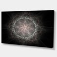 thumbnail image 2 of Rounded Silver Glowing Fractal Flower - Floral Canvas Art Print, 2 of 3