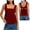 Wine, variant on hoksml Women's Checkered Print Square Neck Tank Top, Back Tie Sleeveless Babydoll Blouse