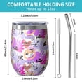 thumbnail image 5 of Modern 12oz Stainless Steel Insulated Wine Tumbler with Lid and Straw – Double Wall Vacuum Mug for Hot & Cold Drinks, 304 Steel Interior, Sweat-Free Design, 5 of 5