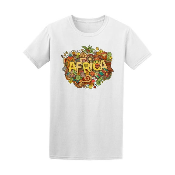 Africa Continent Doodle Tee Men's -Image by Shutterstock