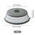 thumbnail image 6 of Upgraded Collapsible Microwave Lid, Vented Microwave Splatter Cover, 10. 5 inches Plate Cover with Hook Hole, Vegetable Fruit Colander Multi-function Kitchen Gadget, Free, Dishwasher Safe, 6 of 9