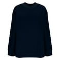 thumbnail image 4 of ClodeEU Womens V Neck Sweatshirts ,Long Sleeve Loose Fit Lightweight Pullover, Fall Clothes Tops Navy,Womens Plus XXL, 4 of 8