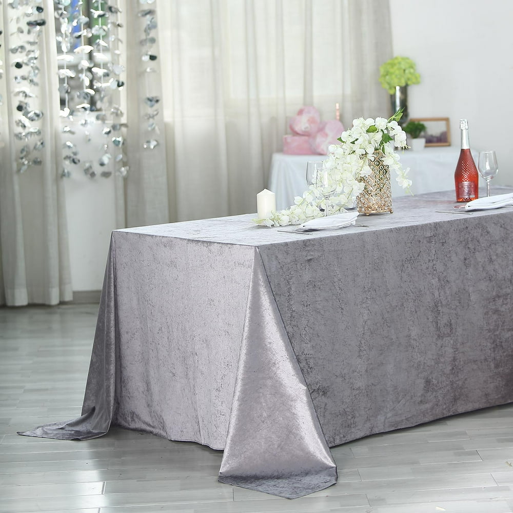 Efavormart Premium Velvet 90" x 156" Rectangle Tablecloth For Wedding