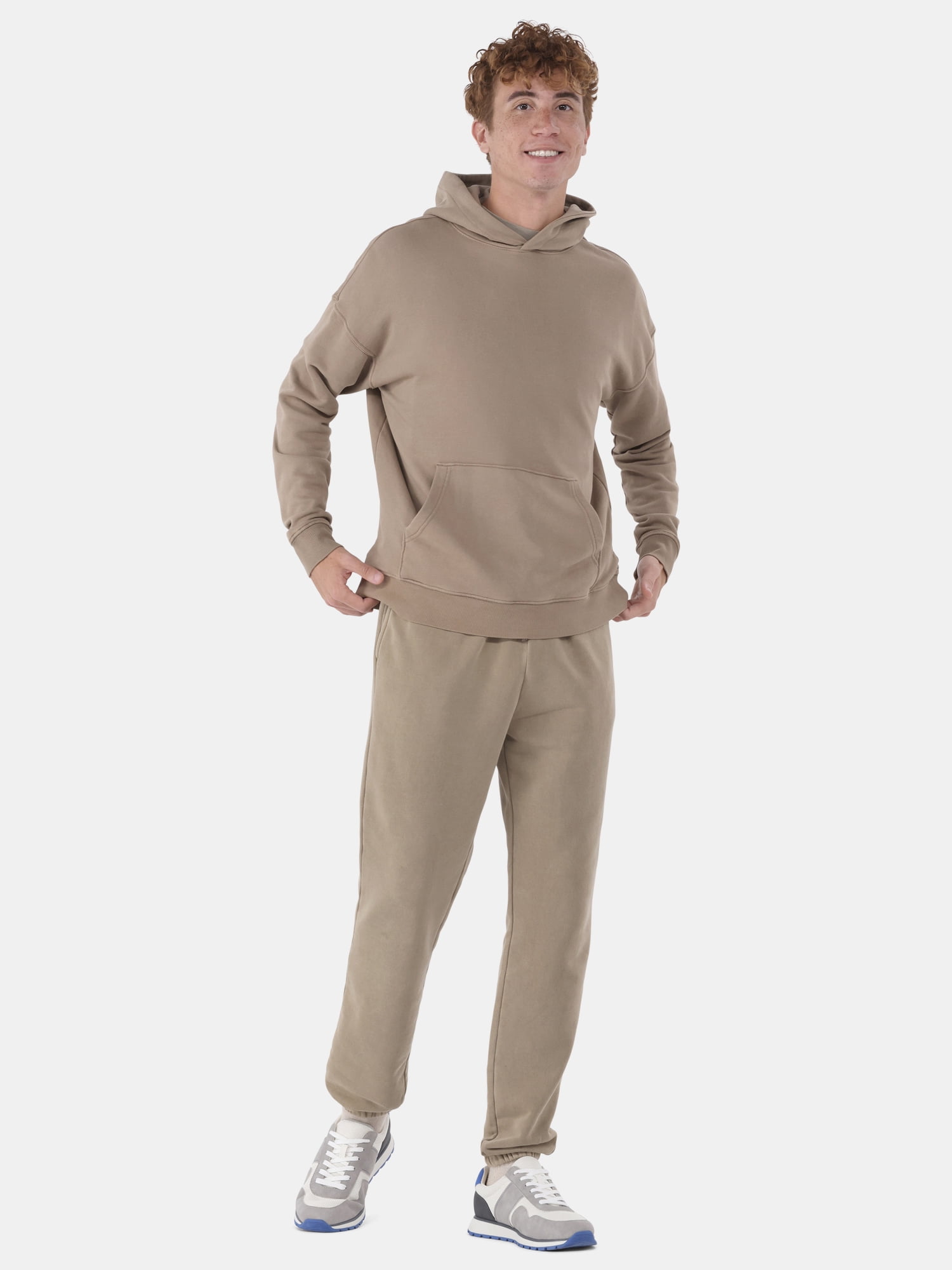 No Boundaries All Gender Oversized Fleece Hoodie Sweatshirt, 1 or 2-Pack, Men's