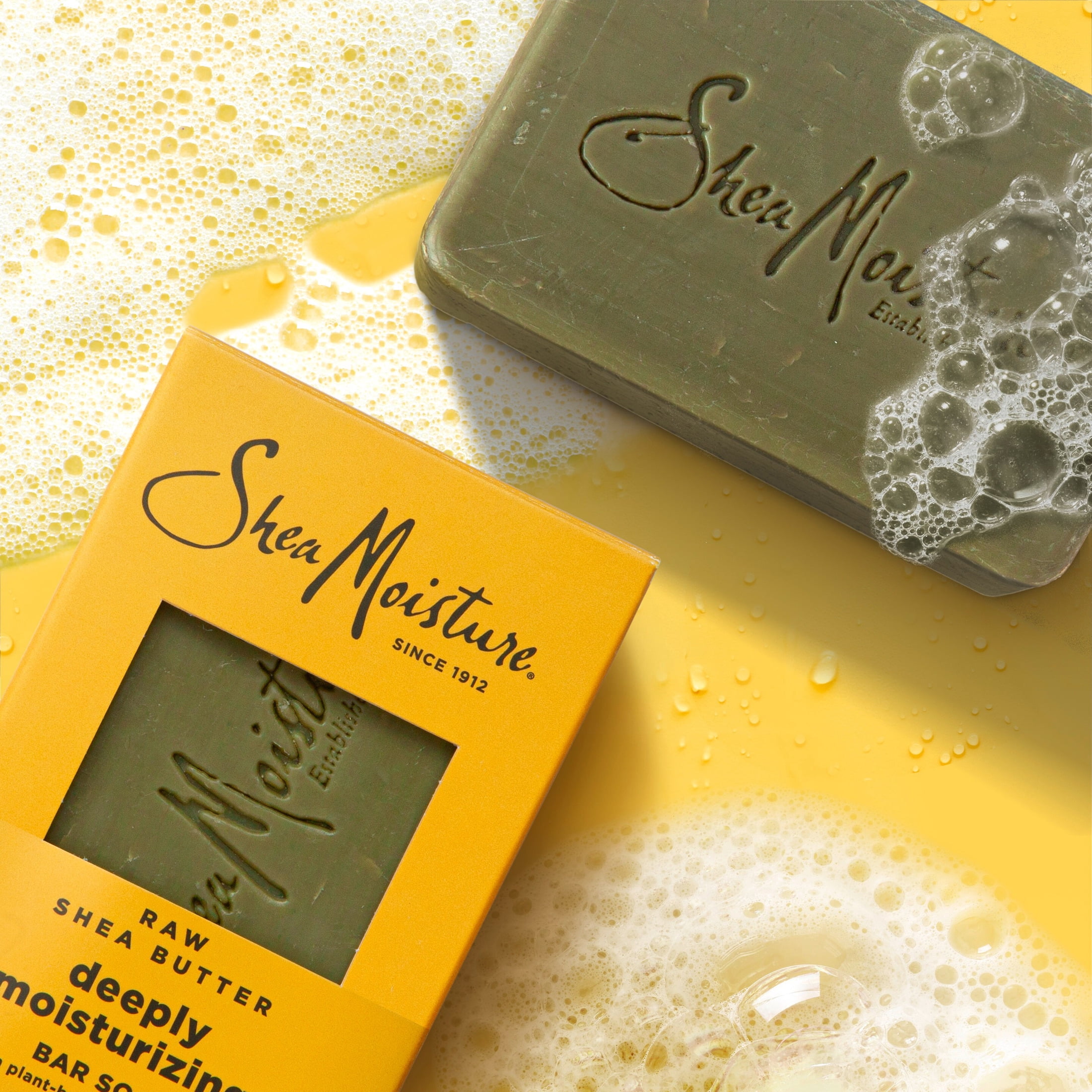 SheaMoisture Bar Soap Moisturize And Restore Dry Skin Raw Shea Butter Deeply Moisturizing Bar Soap With 24h Shea Moisture Nutrients For Healthy, Glowing Skin ,8 oz