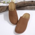 thumbnail image 5 of Domuza Closed Toe Slippers for Women Casual Comfortable Slip on Sandals Summer Casual Walking Platform Slides,Lightweight Non Slip Summer Beach Footwear Brown 7.5（EU-39）, 5 of 6