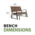 thumbnail image 5 of Lifetime Outdoor Glider Bench, Faux Wood, Brown 60290, 5 of 11
