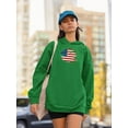 thumbnail image 2 of American Flag Grunge Style Hoodie Women -Image by Shutterstock, Female 3X-Large, 2 of 4
