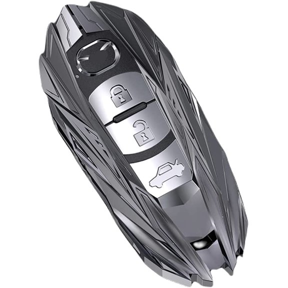 Compatible Key Fob Cover for For Mazda Key Fob Cover, Compatible with Mazda 2 3 5 6 8 CX-3 CX-4 CX-5 CX-7 CX-9 Axela MX5 Key Case Holder Protector Metal Keychain