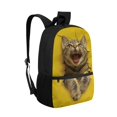 thumbnail image 2 of Uourmeti Spacious Interior Student Bookbag for Shopping Outdoor, 17 Inchs Smooth Zippers School Backpack, Cat Print Design, 2 of 6